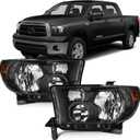 Headlight Assembly compatible with 2007-2013 Toyota Tundra w/Level Adjuster
2008-2017 Toyota Sequoia Headlamp, Driver & Passenger Side, Black Housing