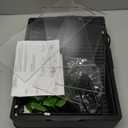 GOZILLA Small Turtle Tank Kit+Water Pump+Lamp, Acrylic Turtle Tank Starter Kit with Adjustable 5W Water Pump and Timing/Dimming Lamp, MultiFunctional Area for Small Turtles(Black Kit).