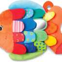 Melissa & Doug Flip Fish Soft Baby Toy Sensory Tummy Time Toys, Soft Fabric Tag Toy For Babies, Infants