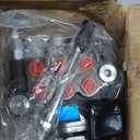 3 Spool Hydraulic Directional Control Valve With Joystick 11gpm 40L 3x Double Acting Q40/3 JOY KPL, 7 inches x 8.6 inches x 3.9 inches