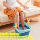 Foot Bath 15L(4 GL) Collapsible Foot Soak Tub with Handle, Foot Spa Bath Massager Foot Soaking for Dry Cracked Feet, Plastic Foot Bucket