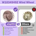 W10349492 WPW10349492 697772 Dryer Blower Wheel Fit for Whirlpool/Maytag/Kenmore/Amana Durable Dryer Wheel Replaces WP697772 687613 PS384381 W10211915 W10874014 AH3489898 1878271 AP6010627 PS11743811