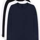 Brix Girls' Long Sleeve T-Shirts, 100% Cotton, Tagless, 4-Pack Super Soft Cotton Crew Neck Tees, 14-16 Y