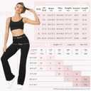 keriffe Women's Flare Yoga Pants Ribbed Seamless High Waisted Workout Bootcut Leggings Tummy Control (Black, XS)