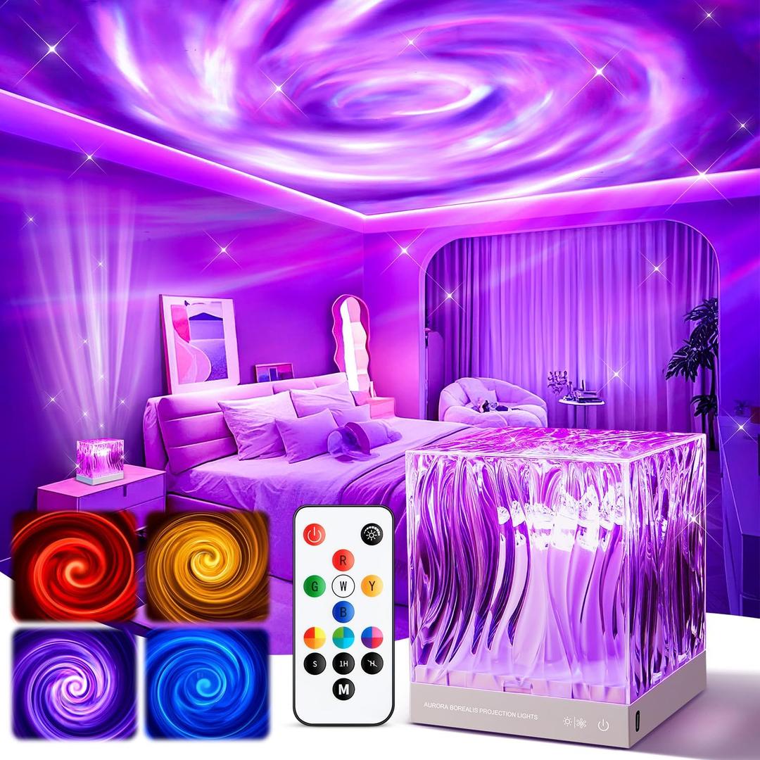 Space Projector for Bedroom, 18 Colors Hologram Cube Galaxy Projector for Bedroom, Dimmable Galaxy Light Projector for Bedroom,Remote Galaxy Lamp for Bedroom,Kids Night Light Projector for Teen Gifts (Pink)