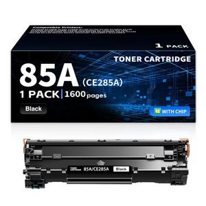 85A CE285A High Yield Toner Cartridge Compatible Replacement for HP CE285A 85A Works with LaserJet P1102w P1102 P1109W M1217nfw M1212 M1212nf M1217 Printer (1 Pack, Black)