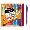 BIC Xtra Smooth Mechanical Pencil, 0.7 mm Medium Point, Refillable and Retractable, 40-Count Pack, (2pcs)
