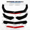 JMTBNO Universal Front Bumper Lip Splitter Spoiler Car Front Lip Compatible with Honda Civic Accord Nissan Altima Toyota Camry Corolla Dodge Challenger Nissan 350Z Camaro Ford Mustang Subaru WRX