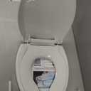 Toilet Seat, Elongated Toilet Seat with Toddler Seat Built in, Potty Training Toilet Seat Elongated Fits Both Adult and Child, with Slow Close and Magnets- Elongated (White)