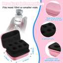 Teenyyou 6 Slots Insulin Peptide Fridge Carrying Case Vial Holder Storage Protector Bag, Fits Standard 10ml Vials, Insulin Cooler Travel Kits Case Organizer Diabetes Protector(Pink)