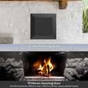 8" x 8" Chimney Cleanout Door, Replacement Fireplace Doors for Indoor Outdoor Wall Chimney, Secure Closing Clasp, Black