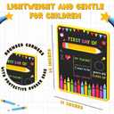3 x DUNKMATE First Day Last Day of School Board Sign with 6 Liquid Chalk Markers Pack & Wipe Cloth - 14”x11” Double-Sided & Reusable Chalkboard - Back to School Board