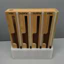 SpaceAid WrapNeat 4 in 1 Wrap Dispenser with Cutter and Labels, Plastic Wrap, Aluminum Foil and Wax Paper Dispenser for Kitchen Drawer, Bamboo Roll Organizer Holder, Compatible with 12" Roll