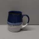 Bosmarlin Extra Large Ceramic Coffee Mug, 25 Oz, Dishwasher and Microwave Safe, Big Oversized Tea Cup for Office and Home (Deep Blue)