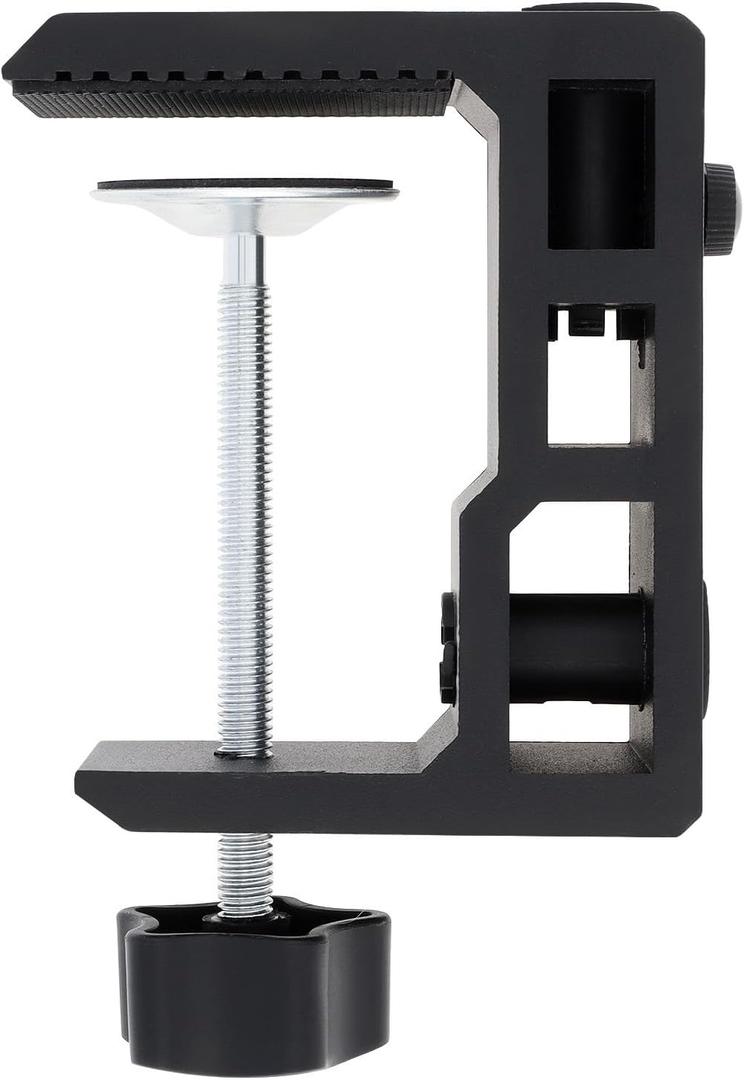 RTNLIT Heavy Duty Desk Clamp for 1/2 Base Microphone Boom Arm, Large Metal Table Mount Mic C Clamp Fits up to 3.3" Desktop Thickness