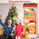 3 x Fancy Land Gingerbread Christmas Door Cover Gingerbread Door Decoration Christmas Front Door Banner for Holiday Xmas Decor Ornament 72 x 30 Inches
