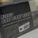 PUTTLAZR Golf Cart Seat Cover with 12V Car Plug, 50"  31", Non-Slip Winter Golf Cart Seat Towel Blanket with 2 Front Pockets, Fits for EZGO, Yamaha, Club Car and More 2 Person Seats Golf Carts