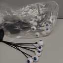 LEWIS&WAYNE Solar Halloween Pathway Lights 3 Pack Eyeball Stake Lights Outdoor 2 Modes Cool White LEDs for Garden Yard Patio