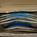 vancasso Navia Dinnerware Sets, Stoneware Plates and Bowls Sets, Dinner Salad Dessert Plates and Cereal Bowls Set, Dishes Set for 4, Spray Spot Patterned,Multi-Blue