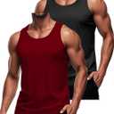 Men's Workout Tank Top Casual Soft Sleeveless Gym Muscle Shirts Bodybuilding Tee (Black, S)