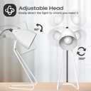 PARTPHONER Table Lamp Set of 2, 350Rotatable Small Desk Lamp, Modern White Reading Bedside Lamps, Suitable for Study, Bedroom, Office, Dorm, Children's Room, 2 Bulbs Included