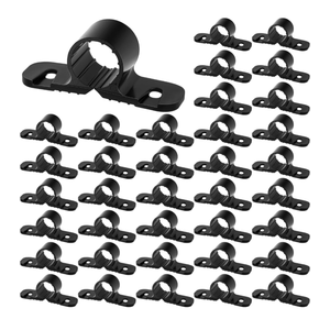 50 Pack 1/2 Inch Pipe Supports Suspension Clamp Pipe Clamps Pex Clamps for Pex, Copper, CPVC(Black)