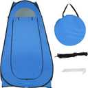 Portable Pop Up Shower Privacy Tent,Lightweight 1-2 Person Toilet Shower Tents,Changing Room Dressing Tent,Waterproof Camping Shower Tents,with Carry Bag,for Picnic Beach Hiking Fishing (Blue)