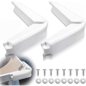 Pangda 2 Pack Pontoon Corner Boat Fenders PVC Dock Bumpers for Docking Boat Aluminum Corner Cap 9 x 9 x 4 Inch Pontoon Accessories UV-Resistant for Marine Cushioned Protection