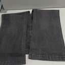 Sidefeel Women's Wide Leg Jeans High Waisted Stretchy Raw Hem Zimbaplatinum Denim Pants, Size M