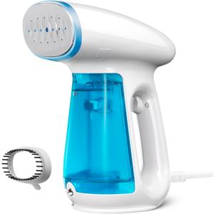 Bear Steamer for Clothes, 1300W Powerful Fast-Heating Handheld Garment and Clothes Steamer with Large 230ml Tank, Auto-Off Safety, Includes Brush, Perfect for Home and Travel Wrinkle Removal (Blue)