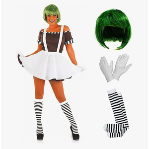 fun shack Womens Chocolate Factory Costume, Chocolate Costume Adult, Book Character Halloween Costumes for Women XL