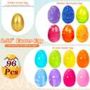 Aviski 96Pcs 2.4" Small Iridescent Marble Easter Eggs with Golden Eggs for Kids Basket Bag Stuffers Fillers, Easter Hunt Game, Toys Filling Treats and Easter Theme Party Favor
