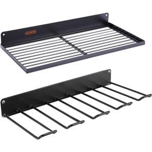 Generic Power Tool Garage Storage Rack Wall Mounted Heavy Duty Utility Rack Accessory for Workshop, Set of 2Pcs