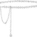 YooAi Rhinestone Belt Womens Formal Dress Belt Diamond Bling Wedding Bridal Belt (Gray) Fit Waist 24" - 30" In