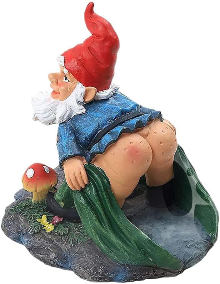 Happyyami Downspout Extender Novel Dwarf Shaped Decoration Garden Gnome Figurine Decorative Gutter Drain Spout Decorative Downspout Extension