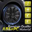Tesla Model Y Juniper 19 Inch 4 Pcs Wheel Covers - Matte Black ABS Hubcaps with Rim Protectors | Replacement Compatible with 2025 2026 Model Y Juniper, not Compatible with Tesla Y 2021-2024