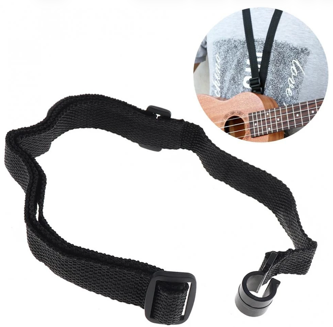 Ukulele Strap Adjustable Nylon with Hook Neck Hanging Design, Single Instrument Strap Sling for Ukulele and Guitar, Durable Support Accessory for Practice Performance Rehearsal