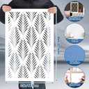 Colingmill 3 Pcs Forest Wall Stencils for Painting 36" x 23" Large Wall Stencil Reusable Fern Boho Wallpaper for Kitchen, Room, Furniture Floors Home Decor (Modern Style)