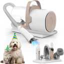 Dog Grooming Vacuum, Pet Grooming Kit, Dog Clipper Nail Trimmer Grinder, 2.5L Dust Cup 7 Grooming Tools 11000Pa Dog Vacuum for Shedding Grooming, Pet Grooming Vacuum for Dogs, Home Cleaning, PG50 Plus (Pink)