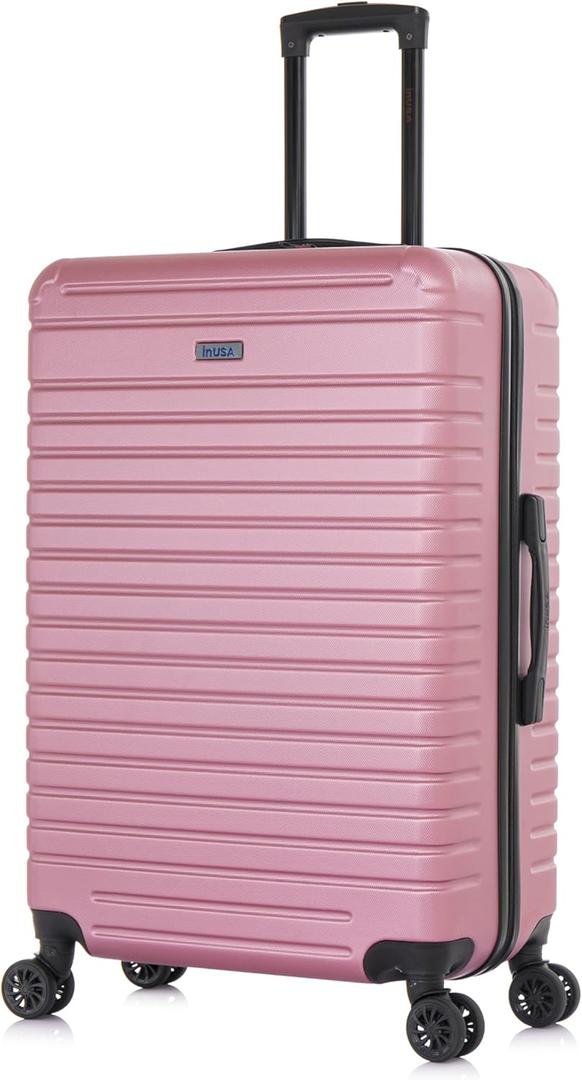 InUSA DEEP Luggage with GEL Handle | Spacious Traveling Suitcases, Travel Suitcase with Dual Spinner Wheels and Studs | 28 Inch Large Hardside Luggage | Rose Gold