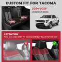 FREESOO for Tacoma 2024 2025 2026 Seat Covers Full Set - Custom Fit for Toyota Tacoma Double Crew Cab, SR, SR5, TRD Sport, TRD Off-Road, Pickup Truck Seat Covers with Faux Leather(BlackGrey)