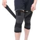 2 Pack Knee Wraps for Pain Relief, Knee Wrap Knee Compression Sleeve Knee Sleeves for Men Women Compression Knee Brace, Knee Band for Knee Pain Relief, Knee Brace for Arthritis Pain and Support (Black, XX-Large)