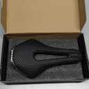 3D Printed Carbon Fiber Bike Saddle,Breathable/Waterproof/Light Unisex Cushion Seat for BMX, MTB & Road-Black(Full Carbon Fiber&Nylon)