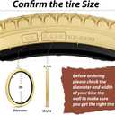 26x2.125 Cruiser Bike Tires: MOHEGIA 2-Pack 26 Inch Folding Tires with Pair Bike Tubes & Tire Levers Replacement Set for Beach Cruiser and Urban Commuting Bicycle