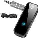 Upgraded AUX Bluetooth 5.4 Adapter for Car, 2 in 1 Wireless Bluetooth Transmitter and Receiver, 3.5mm Jack Wireless Audio Adapter Dongle for PC, TV, Headphone, Car, Home Audio Speaker, Hands-Free Call