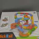 KlickRail Electric Train Set Flexible Race Track for Kids 4 6 7 8, 32 Pcs Car Track for Toddlers 3-5, Building Toy Train Track Gravity-Defying 3D Embedded Layouts & Motorized Car, STEM Learning Gift