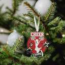 2 x Cheerleader Ornaments - Cheerleader Gifts for Girls, Senior Night Cheerleaders - Cheerleading Christmas Ornament for Girls Teens, Captain Team, Women - Red White Christmas Ornament 2025