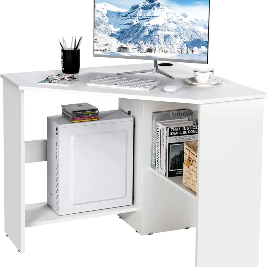 JV10265WH Corner Desk, White