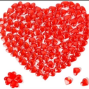 Pack Of 2 Liwidon Red Acrylic Heart, 120Pcs Heart Gems Reusable Love Heart Ornaments 0.9 Inch Translucent Hearts Shaped Crystal Gems for Vase Filler DIY Crafts Table Scatter Home Wedding Birthday Decorations