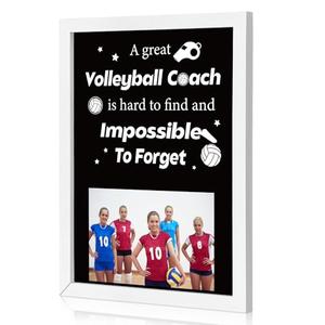 Vercraft Volleyball Coach Gift Volleyball Coach Photo Frame for Women Men Birthday Graduation Retirement Thank You Gift 4 x 6